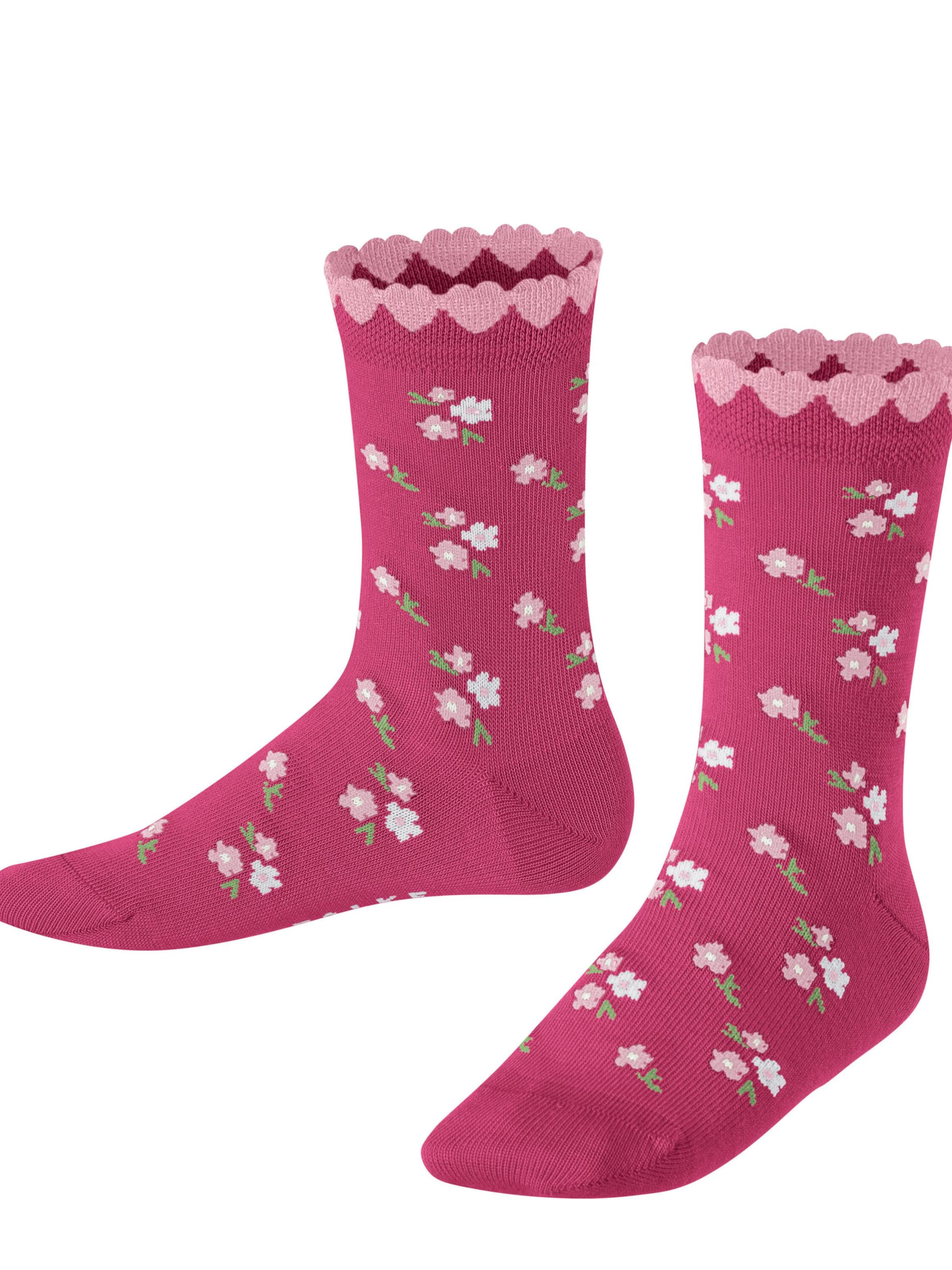 FALKE Socks 'Ditsy Flowers' in Pink: front