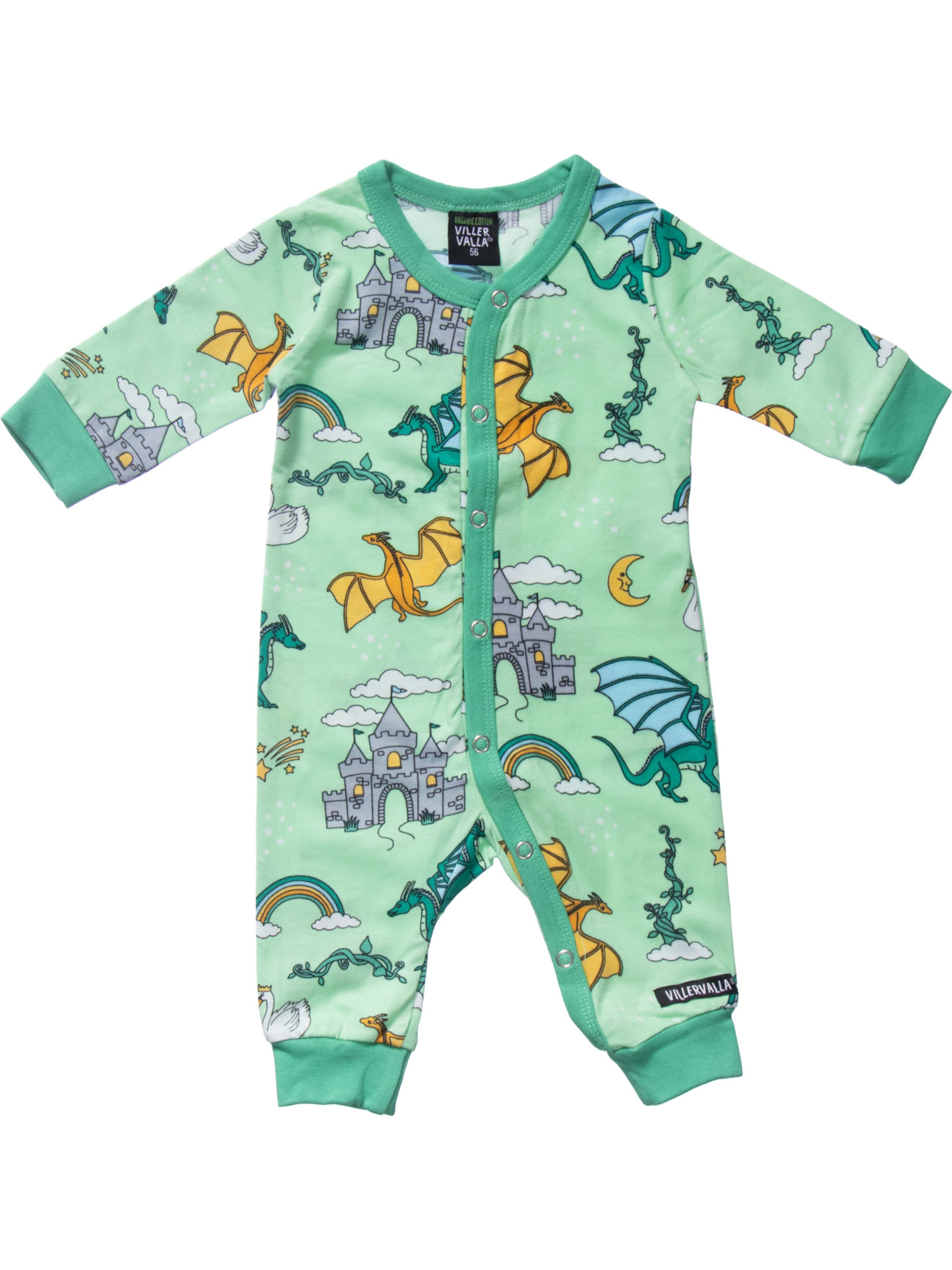 Villervalla Strampler '0055MQA' in Grün: Vorderseite