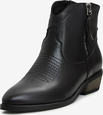 CESARE GASPARI Cowboy Boots in Black: front
