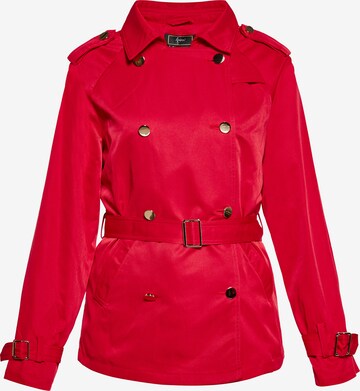 faina Between-seasons coat in Red: front