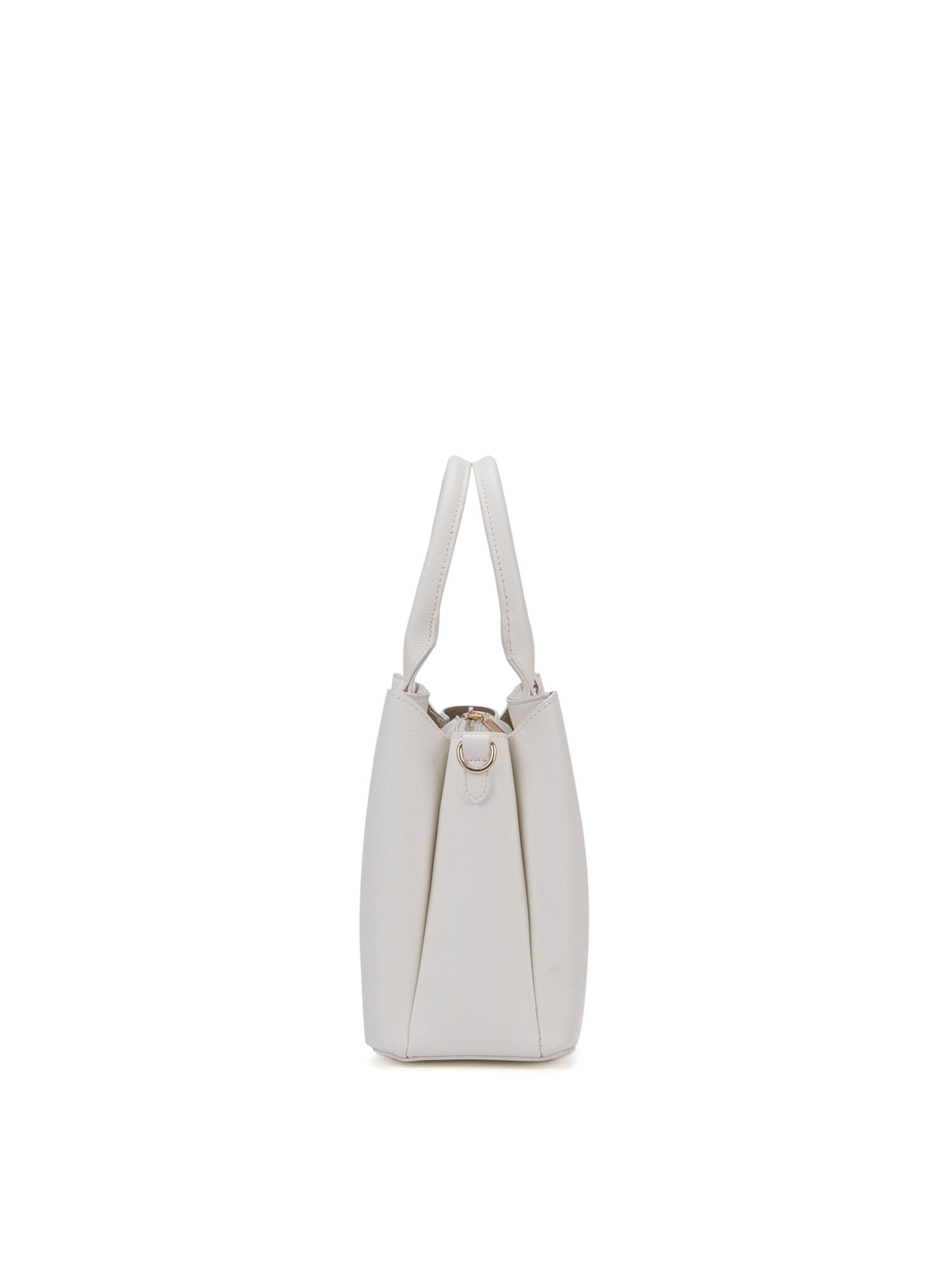 Borsa a mano 'Borsa a Mano Vegan Leather Diana & Co Firenze - Zip e Tracolla Rimovibile' di Diana&Co. in bianco