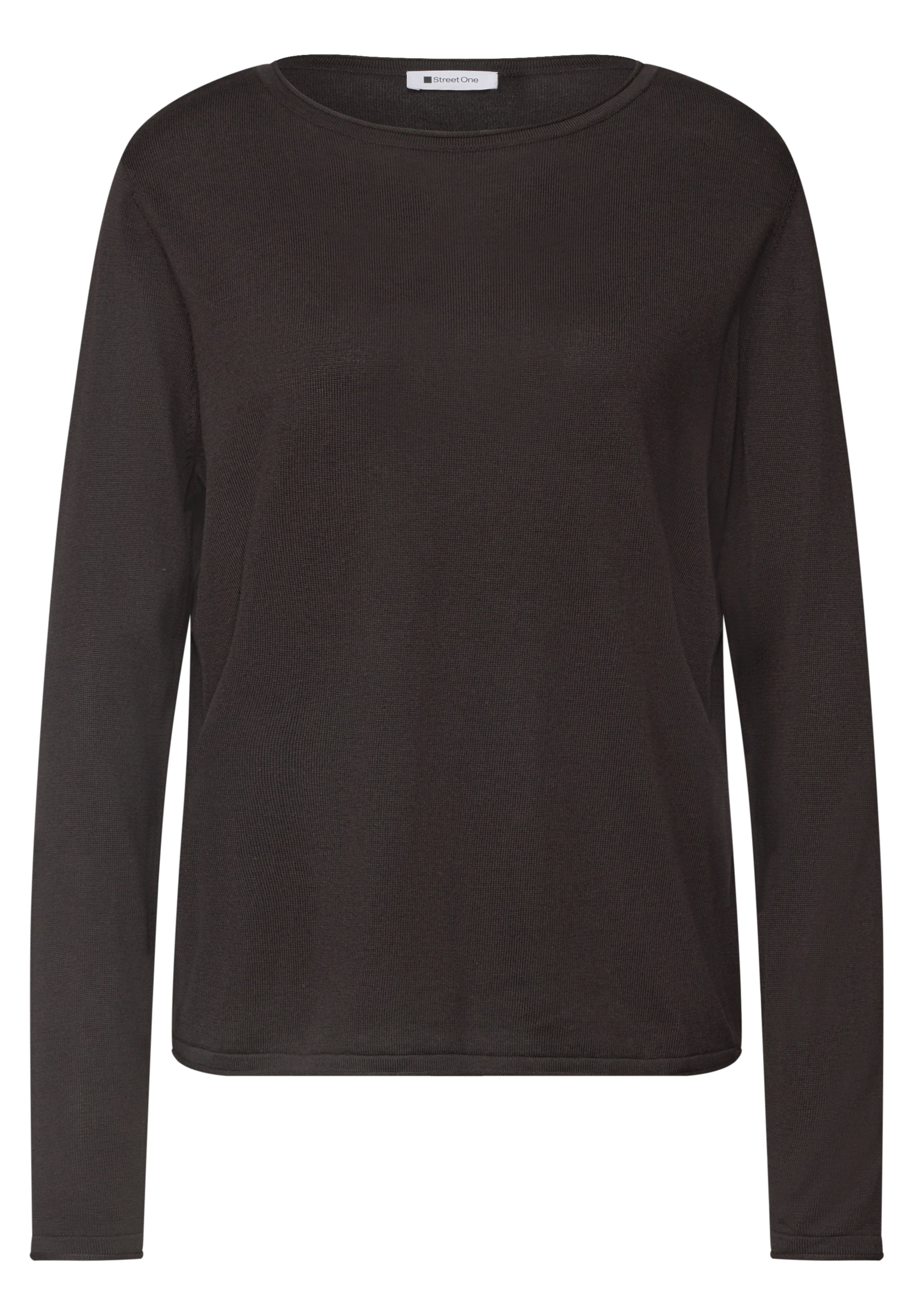 STREET ONE Pullover in XS in dunkelbraun, Produktansicht