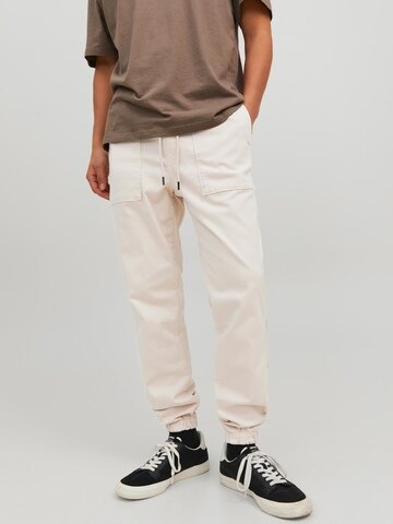 JACK & JONES Tapered Pants 'GORDON LEWIS' in Beige: front