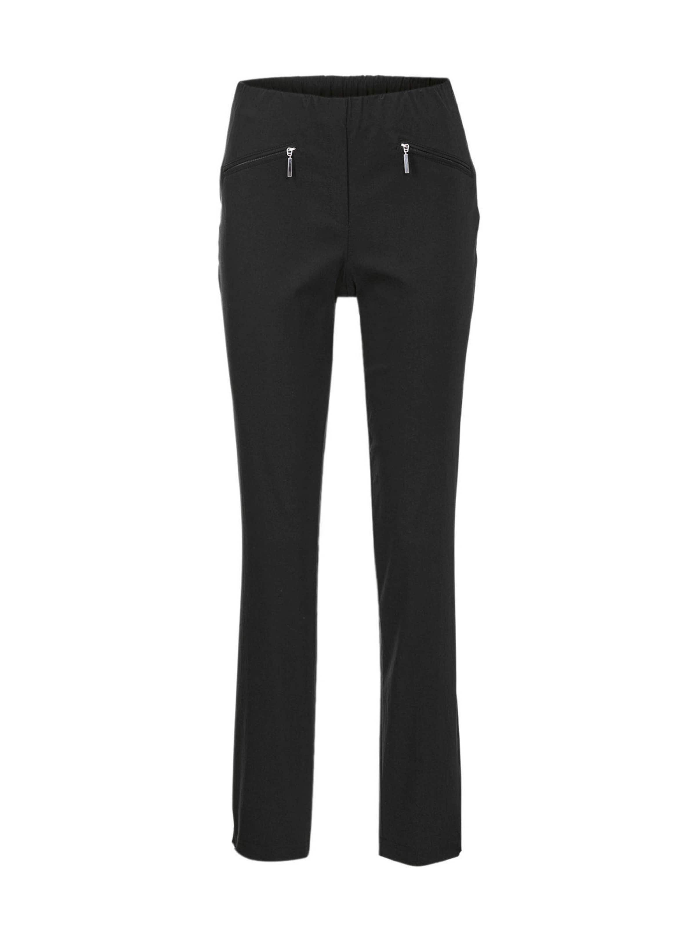 Goldner Slimfit Broek in Zwart: voorkant