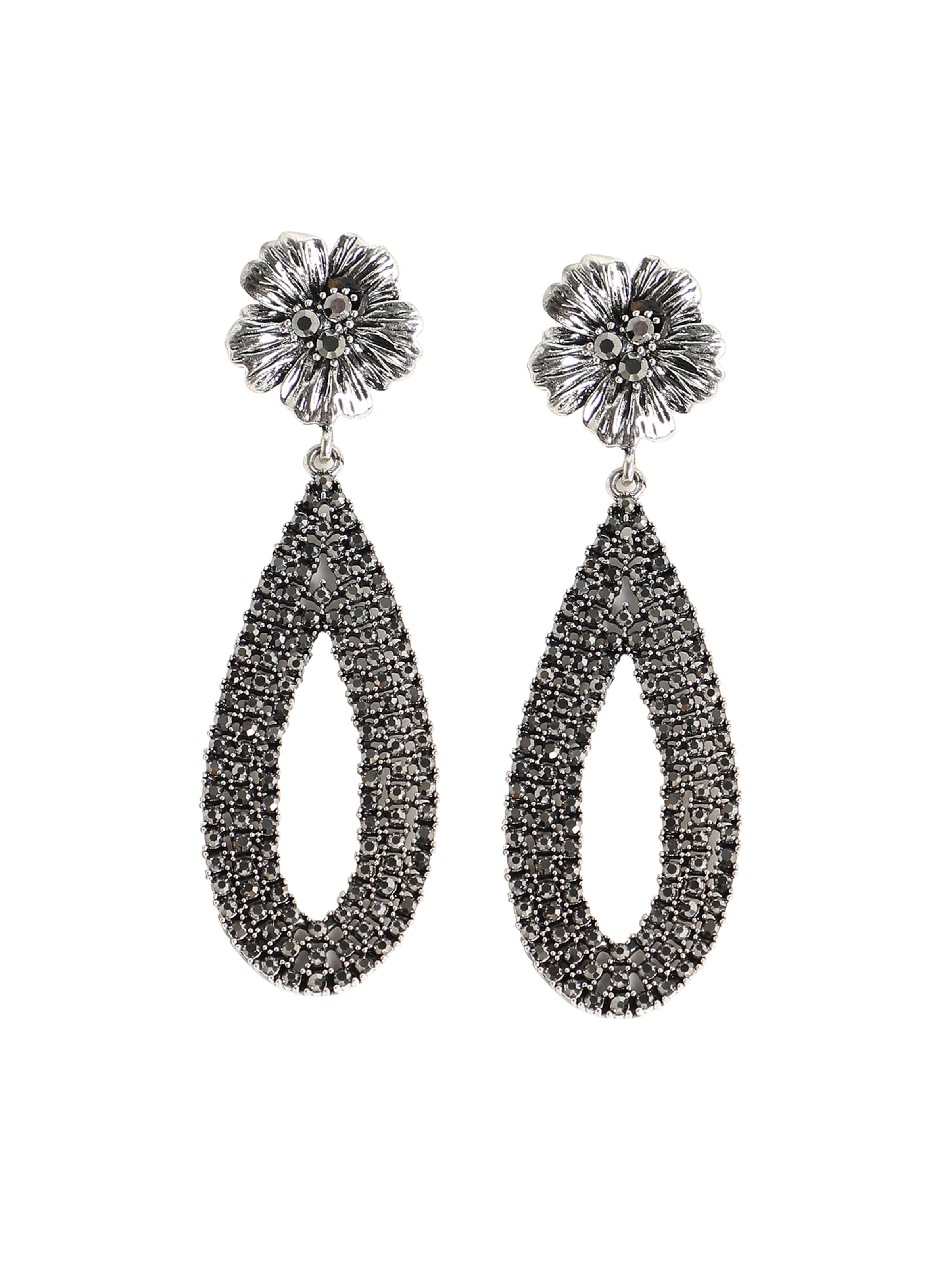 SOHI Náušnice 'Lacy' – stříbrná: přední strana