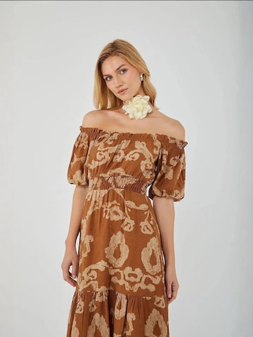 MixRay Jurk in Bruin