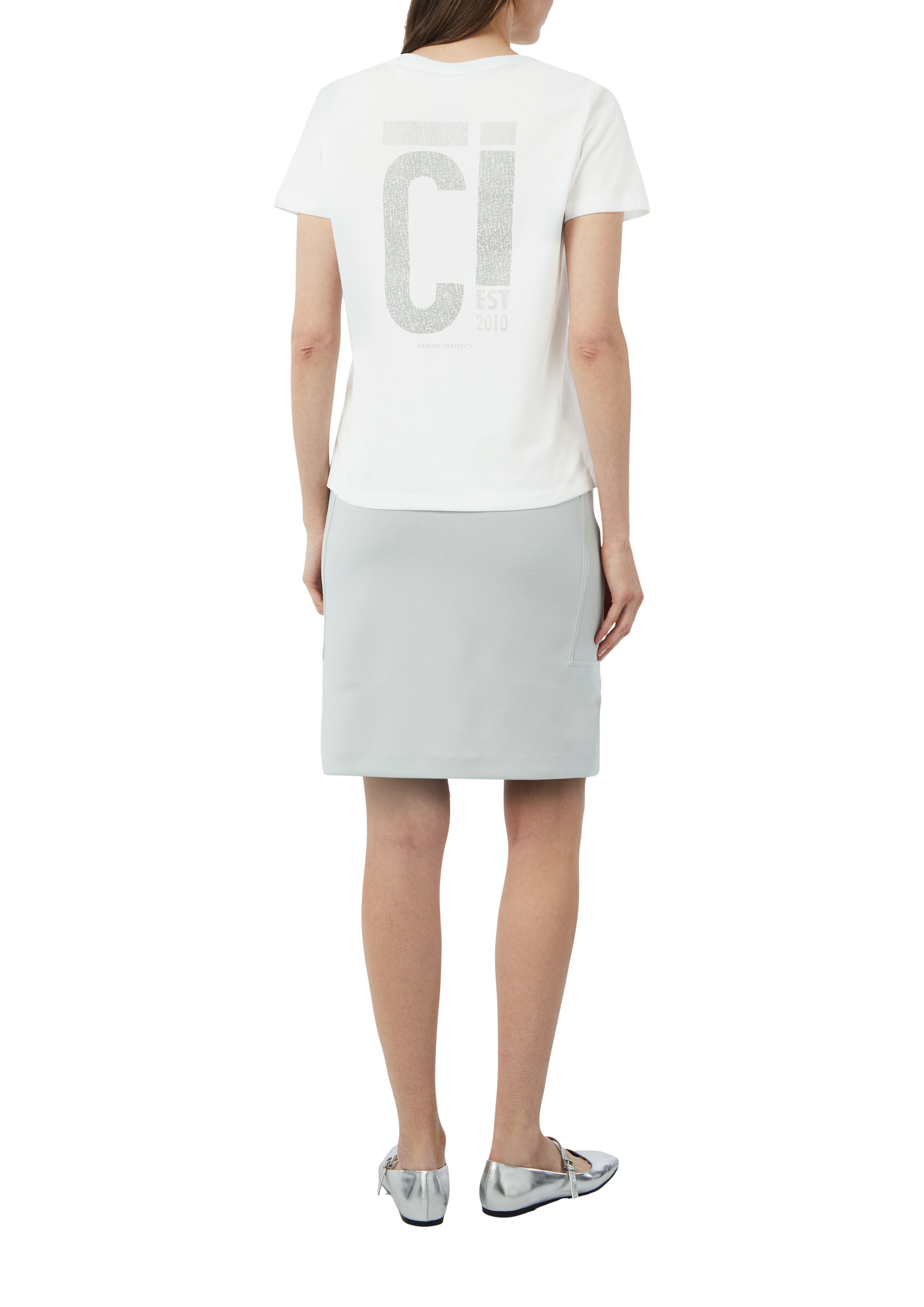 balta comma casual identity Marškinėliai: priekis