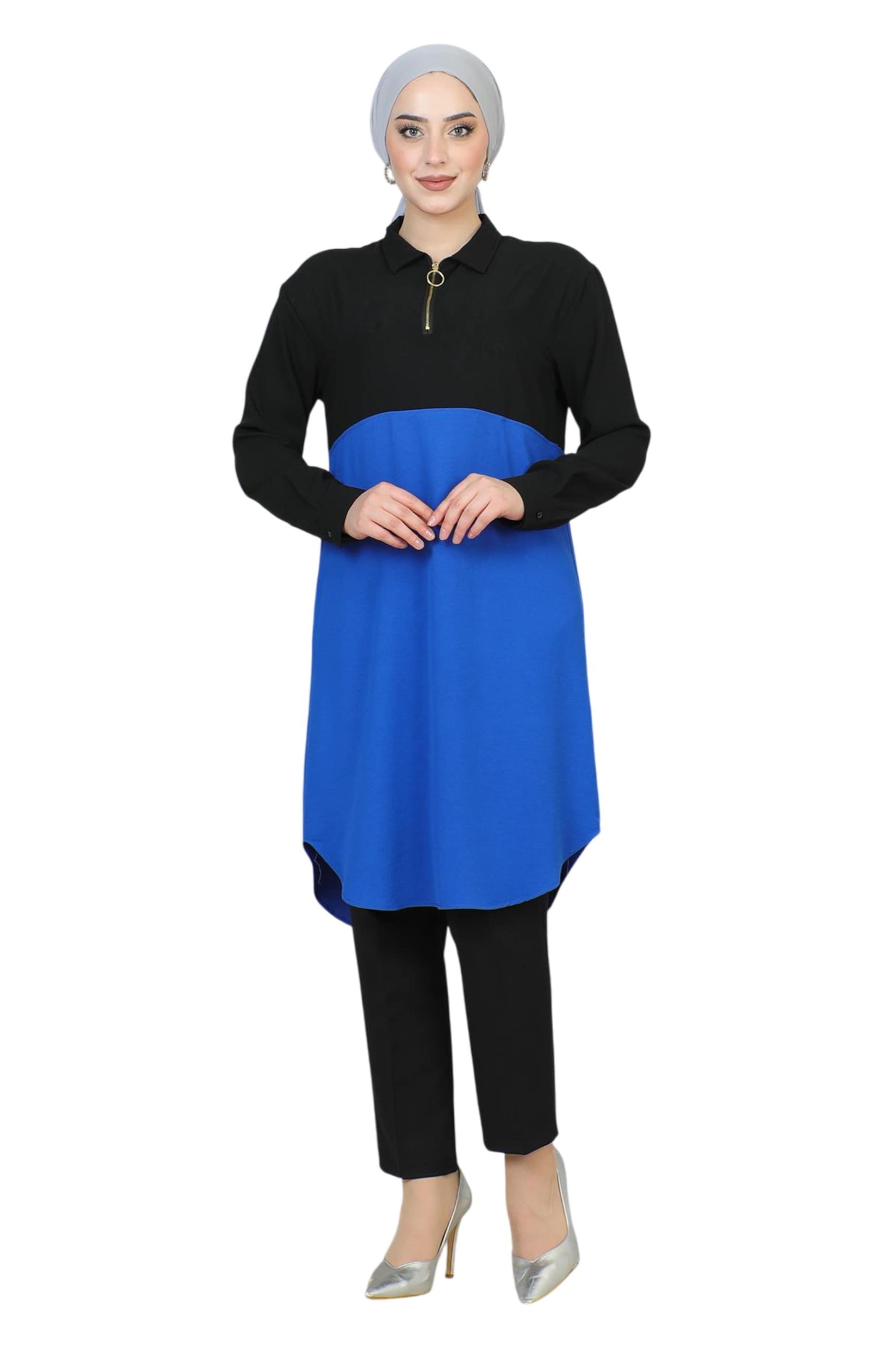 MODAMIHRAM Tuniek in Blauw: voorkant