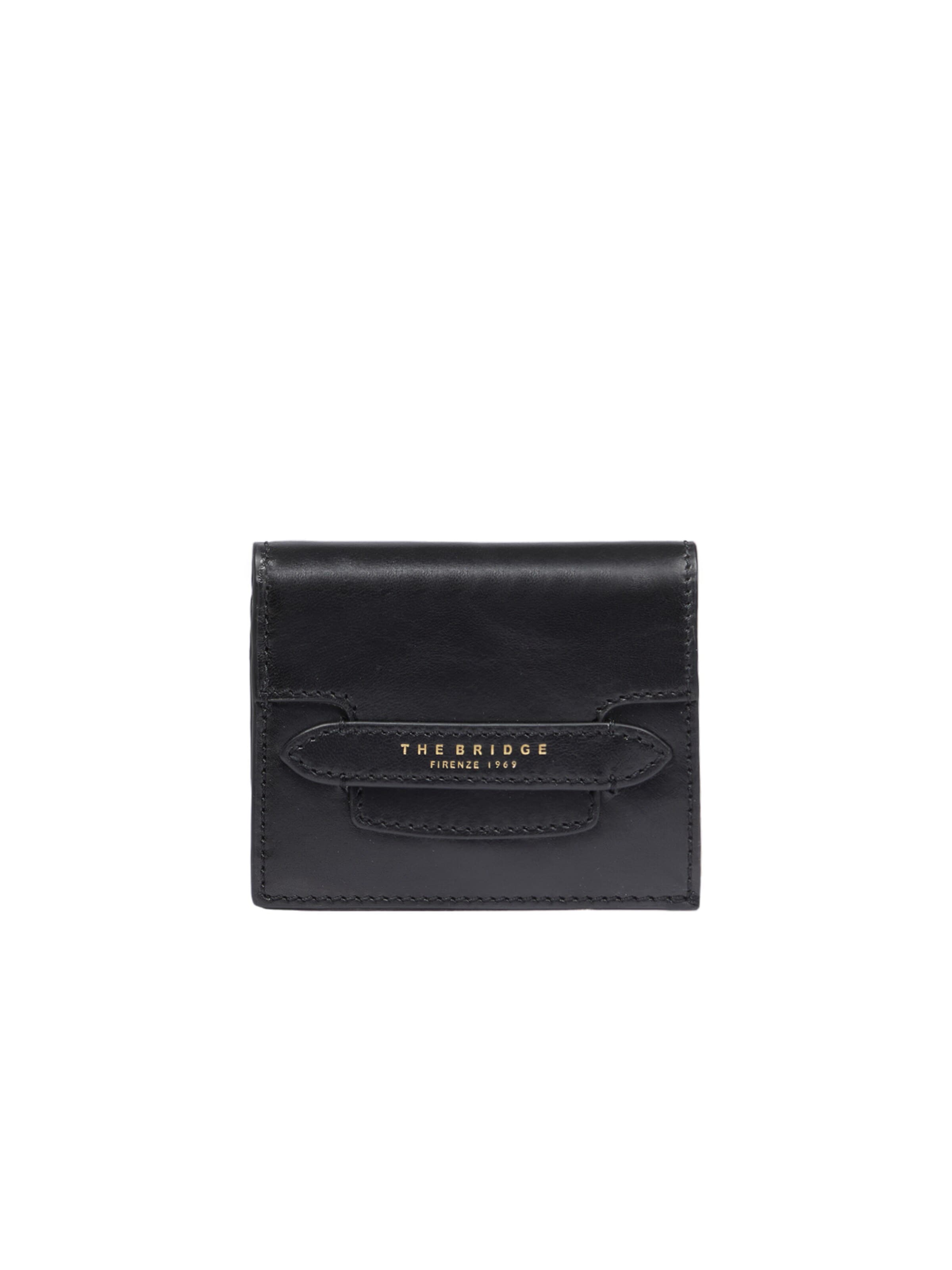 The Bridge Wallet in Black: front