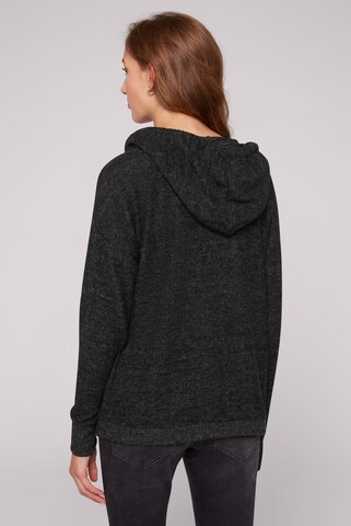 Soccx Offener Kurz-Cardigan mit Kapuze in Schwarz