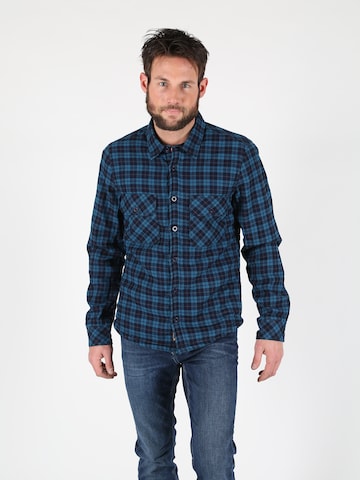 Miracle of Denim Regular fit Button Up Shirt in Blue: front