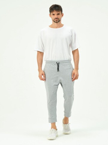 Effilé Pantalon C&City en gris : devant