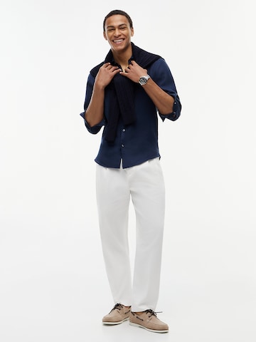 Coupe slim Chemise business 'New York' TOMMY HILFIGER en bleu
