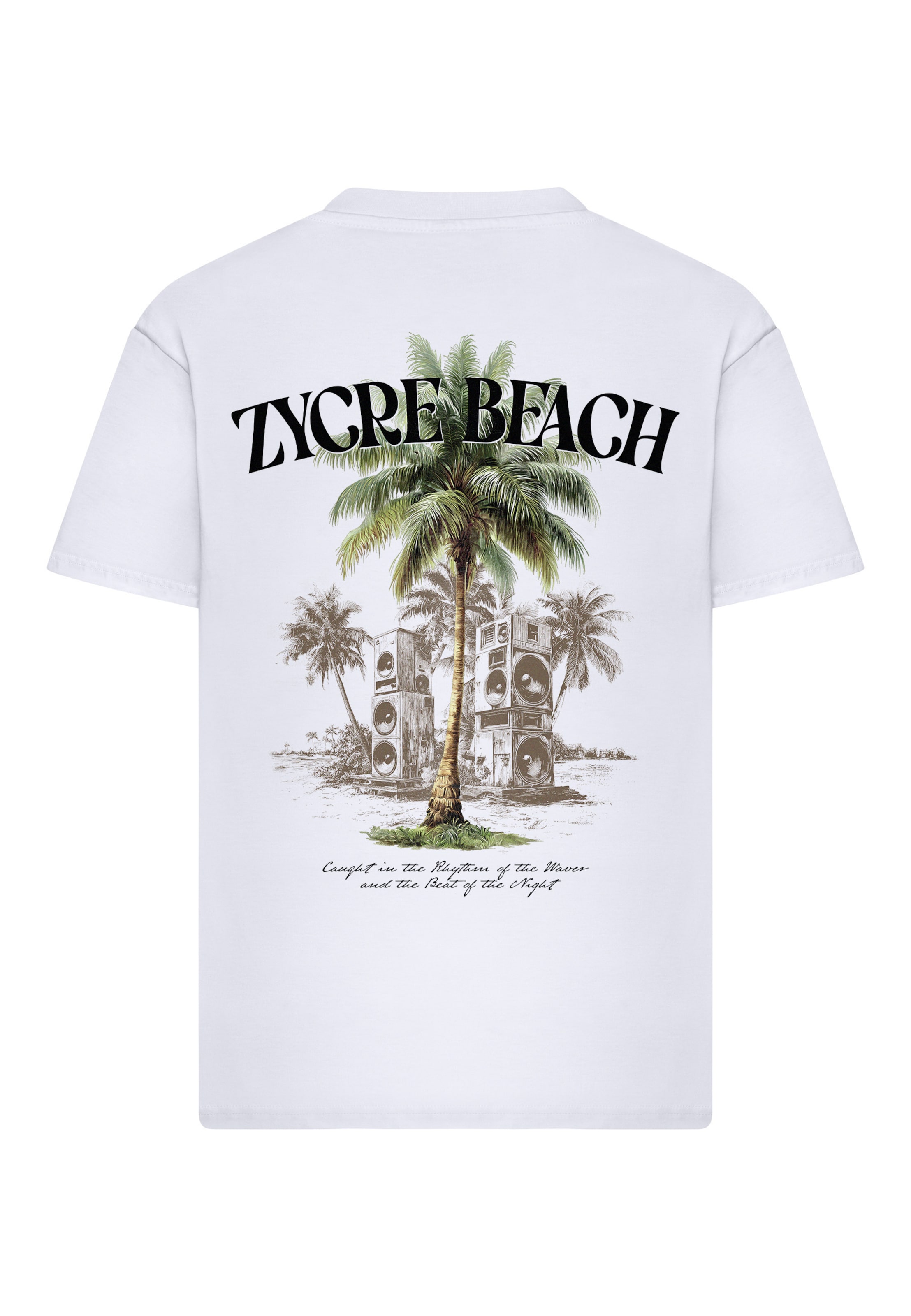Mister Tee Shirt 'Zycre Beach' in Wit