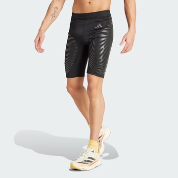 ADIDAS PERFORMANCE Skinny Sportbroek 'Adizero' in Zwart