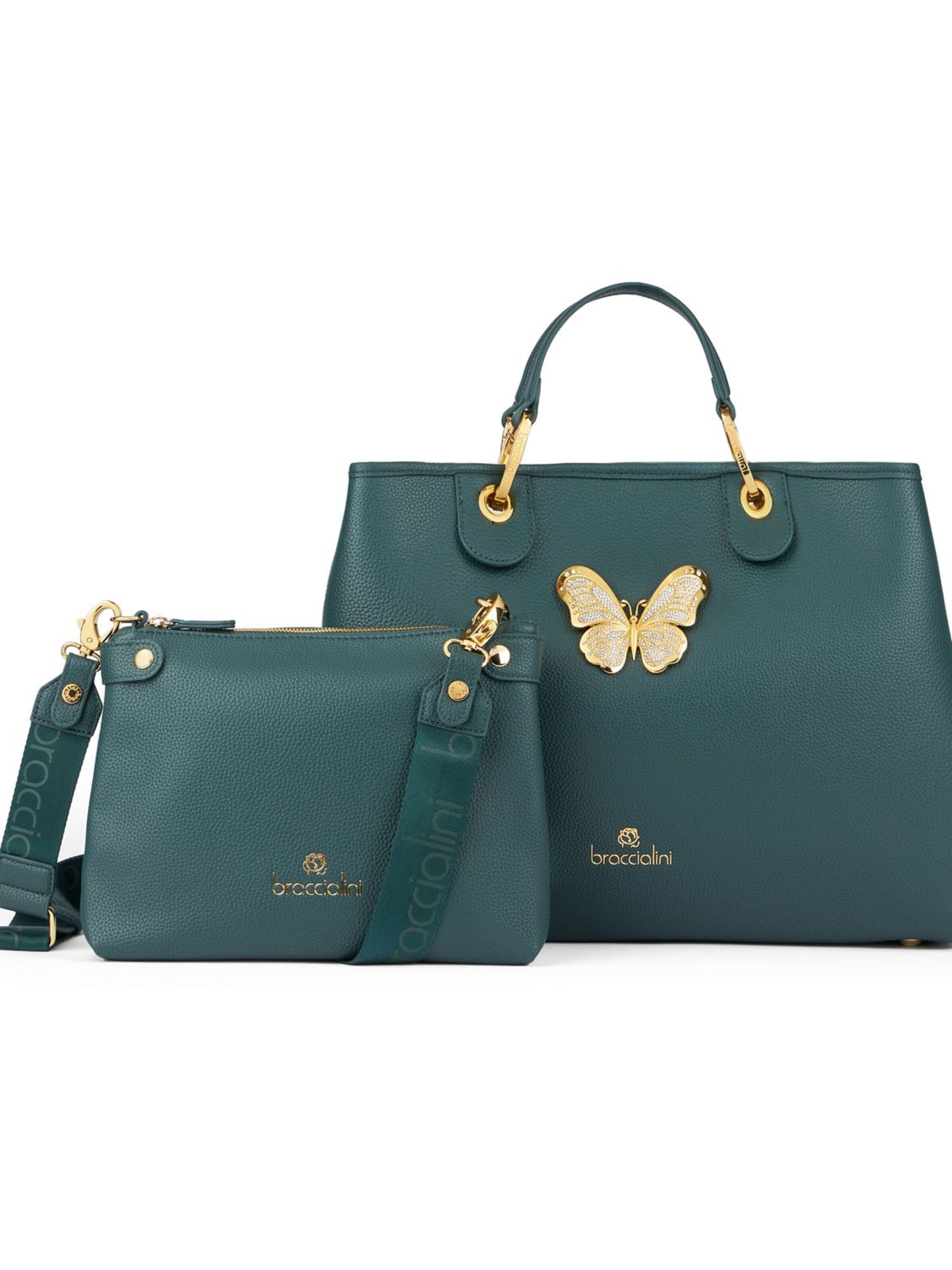 Borsa a mano 'Beth Jewels' di Braccialini in verde