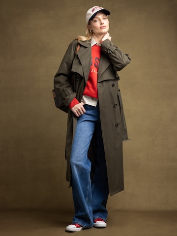 Manteau mi-saison 'Sigreena' BIG STAR en vert : devant