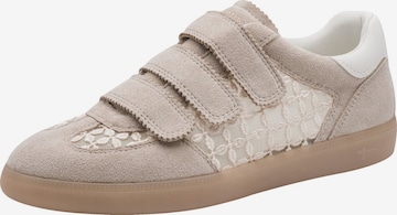 Baskets basses Tamaris en beige : devant