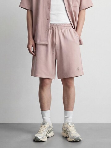 Burocs Regular Pants 'Herringbone' in Pink