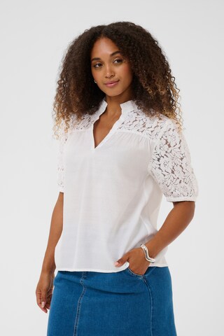Cream Bluse 'CRLiselin' i hvid: forside