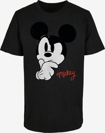 ABSOLUTE CULT T-Shirt 'Mickey Mouse - Distressed Ponder' in Grau: predná strana