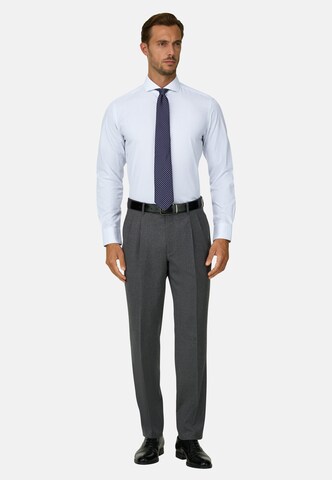 Coupe regular Chemise business Boggi Milano en bleu : devant