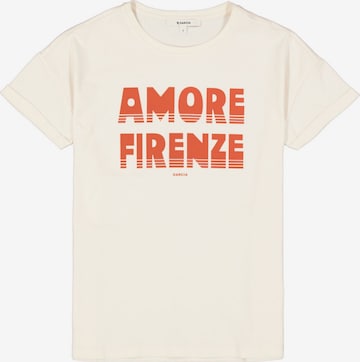 GARCIA Shirt 'Garcia - Dames t-shirt' in Beige: voorkant