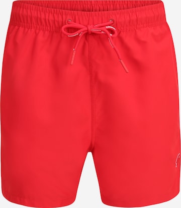 Shorts de bain Superdry en rouge : devant