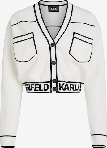 Karl Lagerfeld Strikkejakke i hvit: forside