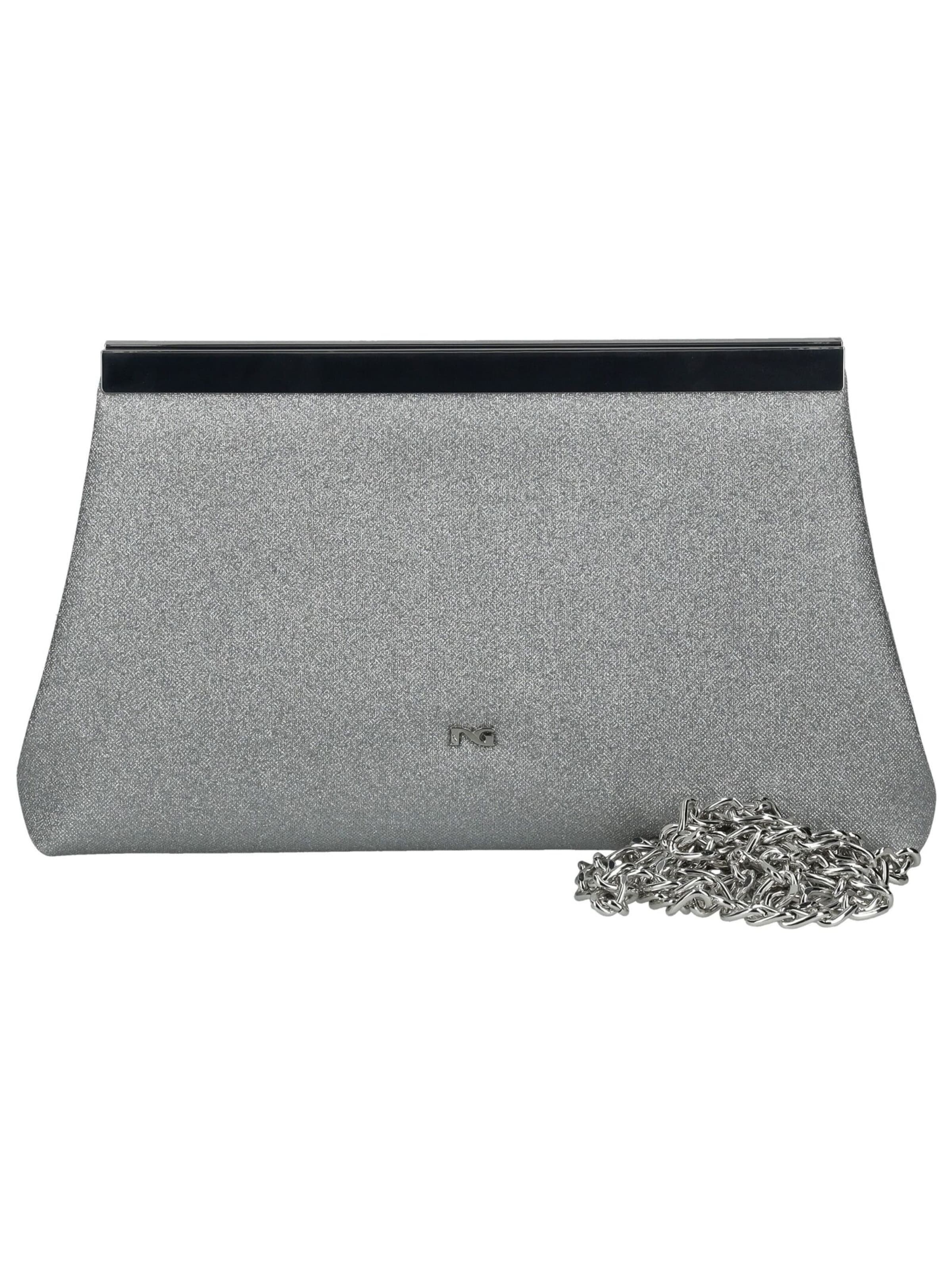 Pochette Nero Giardini en argent : devant