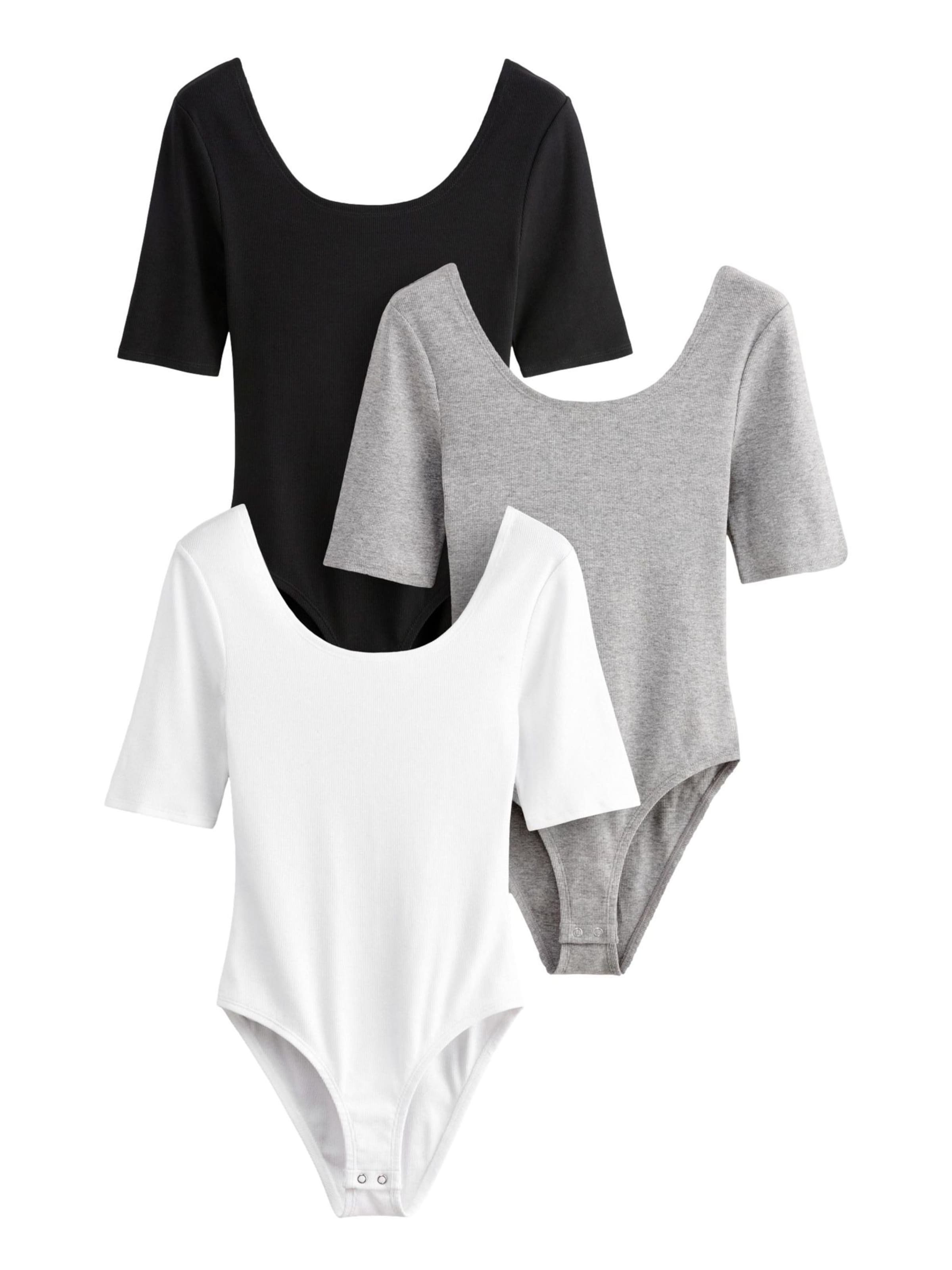 The Set Bodysuit in Grey: front