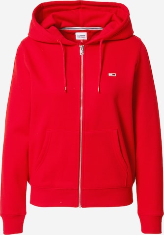 Tommy Jeans Sweatjacke in Rot: predná strana