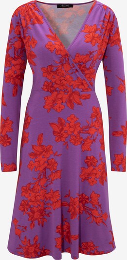 Aniston CASUAL Kleid in lavendel / feuerrot, Produktansicht