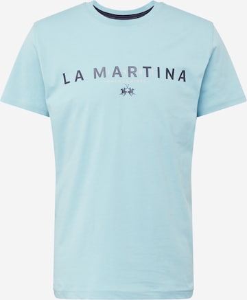 La Martina Koszulka w kolorze niebieski: przód