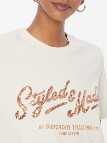 Superdry T-Shirt in Beige