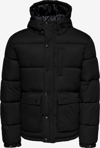 Only & Sons Winter Jacket 'William' in Black: front