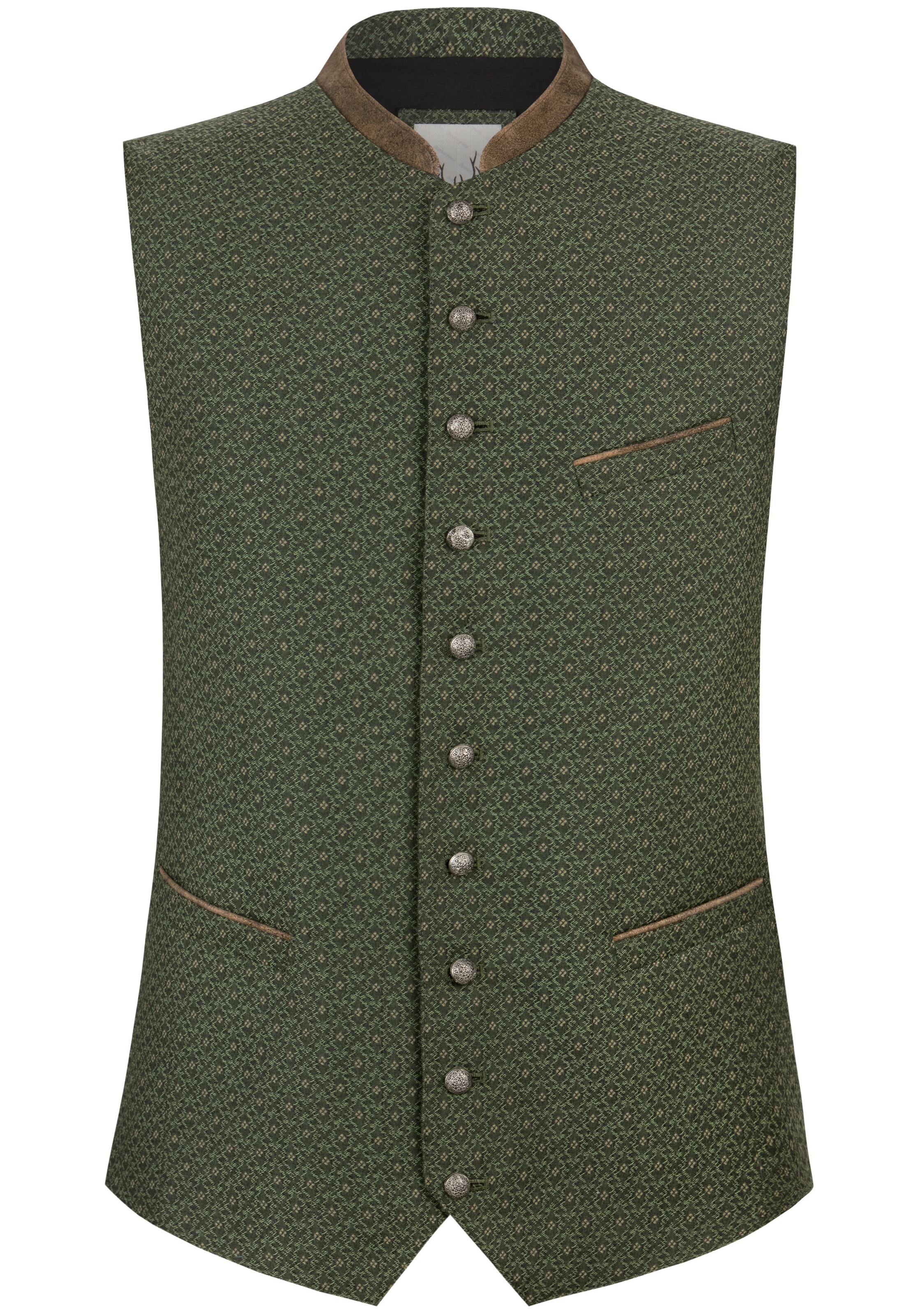 STOCKERPOINT Trachtenweste 'Hudson' in Grün: Vorderseite