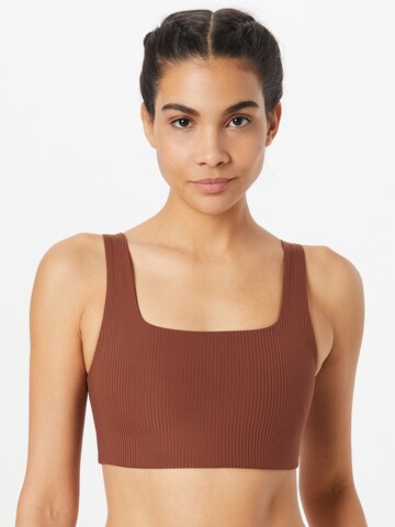 Bustier Soutien-gorge de sport 'TOMMY' Girlfriend Collective en marron : devant