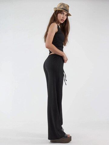 Wide Leg Pantalon Busem en noir
