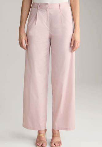 JOOP! Wide leg Pleat-Front Pants in Pink: front