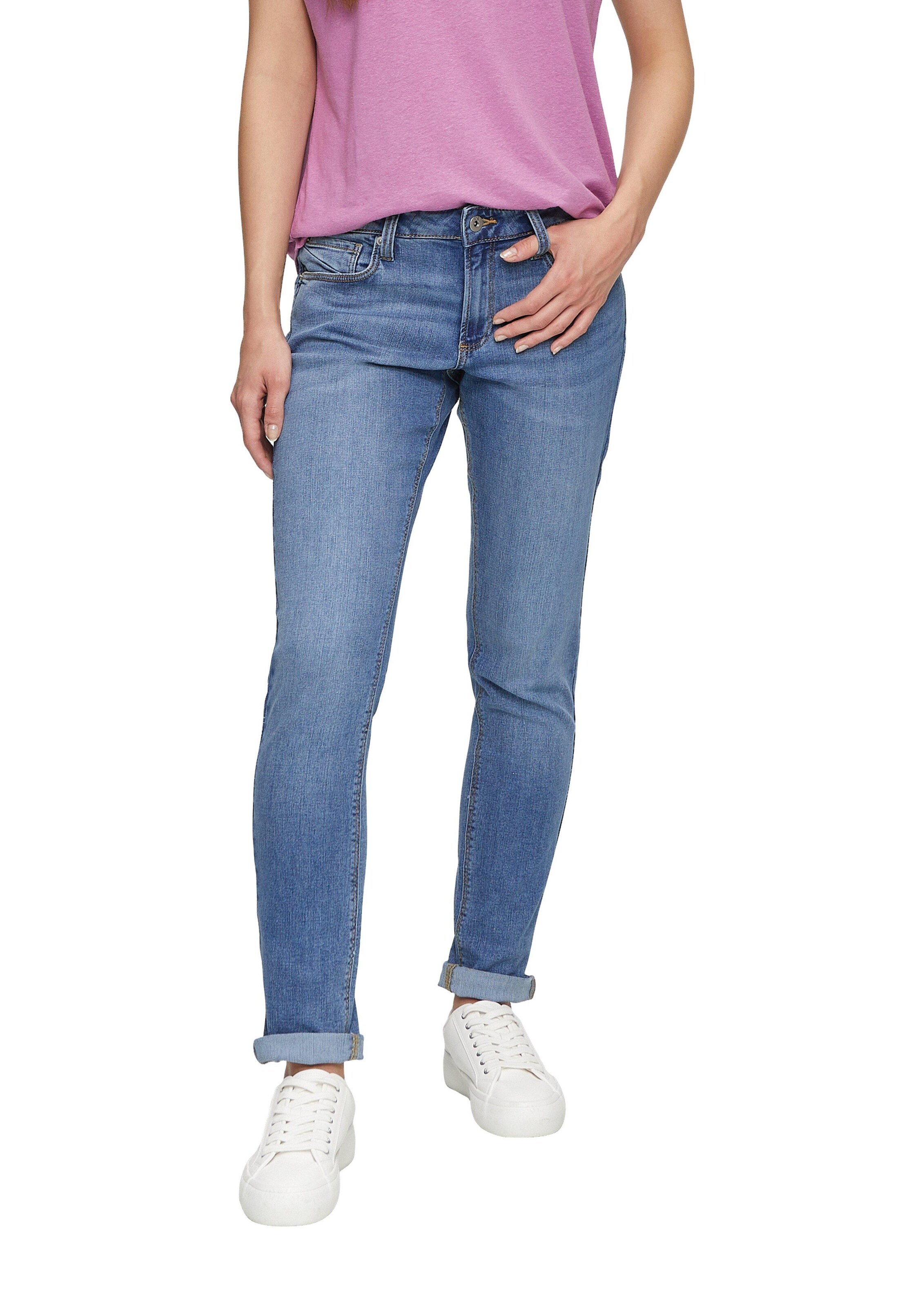 QS Slimfit Jeans in Blauw: voorkant