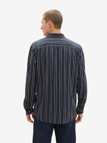 Coupe regular Chemise TOM TAILOR en bleu