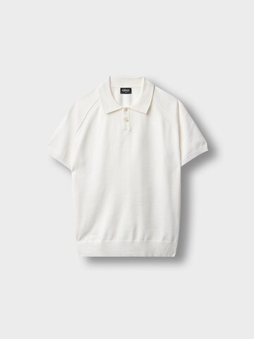 Burocs Shirt 'Fine Knit Polo' in White: front
