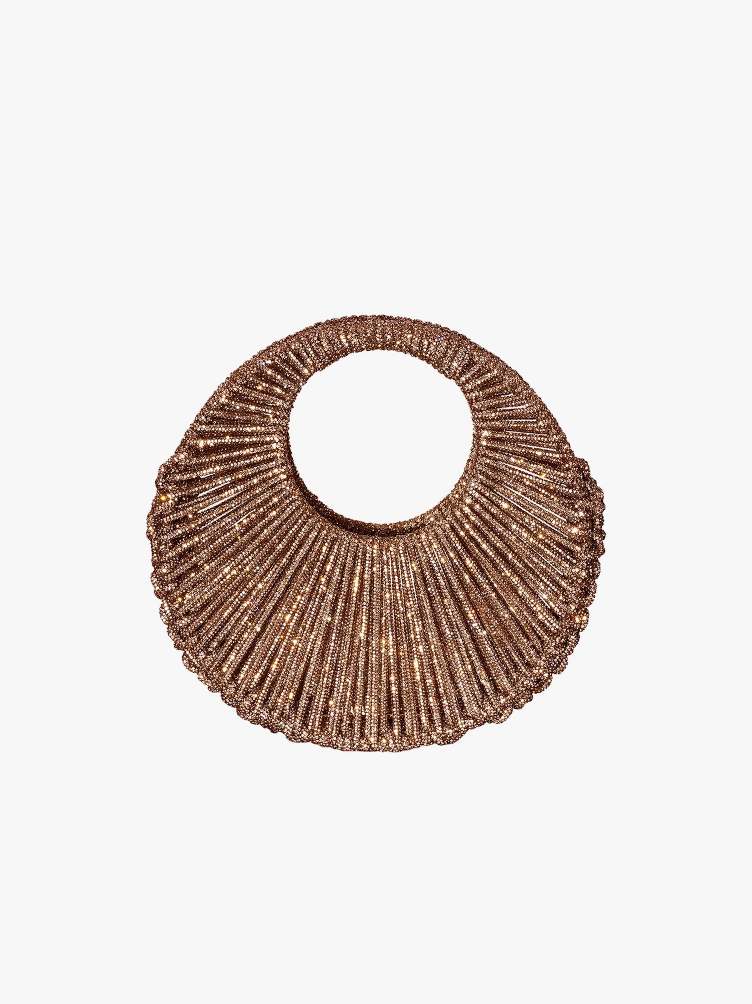 HIBOURAMA - Mala de ombro em bronze: frente