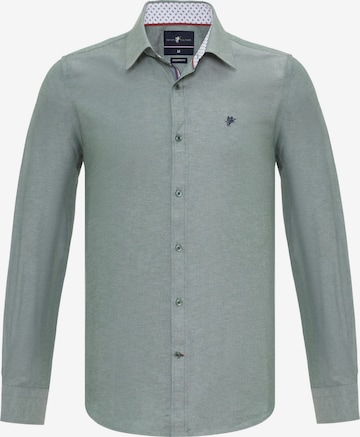 DENIM CULTURE - Regular Fit Camisa 'RUBEN' em verde: frente