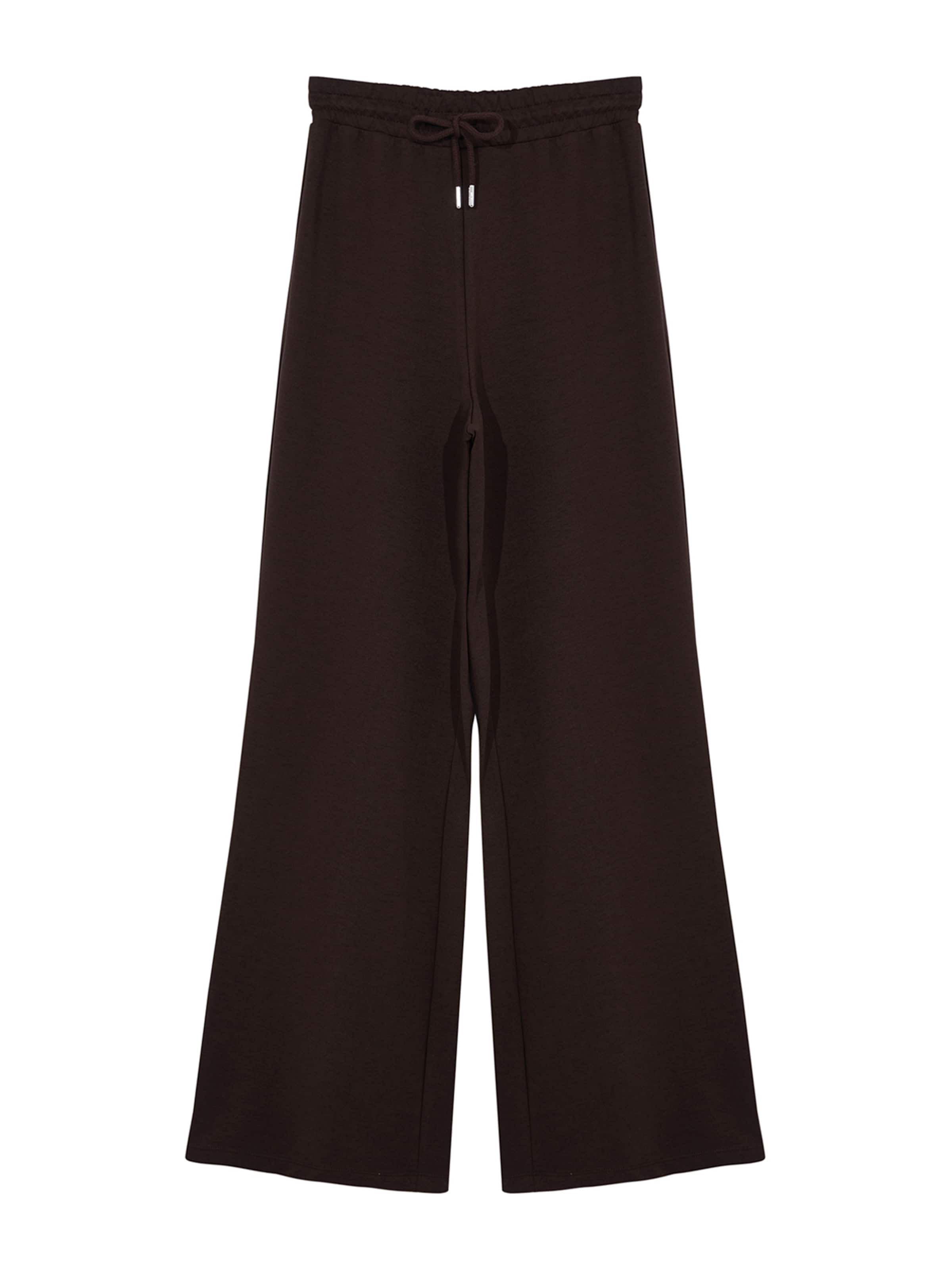 Wide leg Pantaloni di Trendyol in marrone: frontale