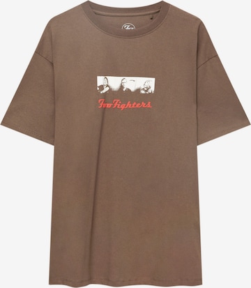 Pull&Bear Shirt in Brown: front