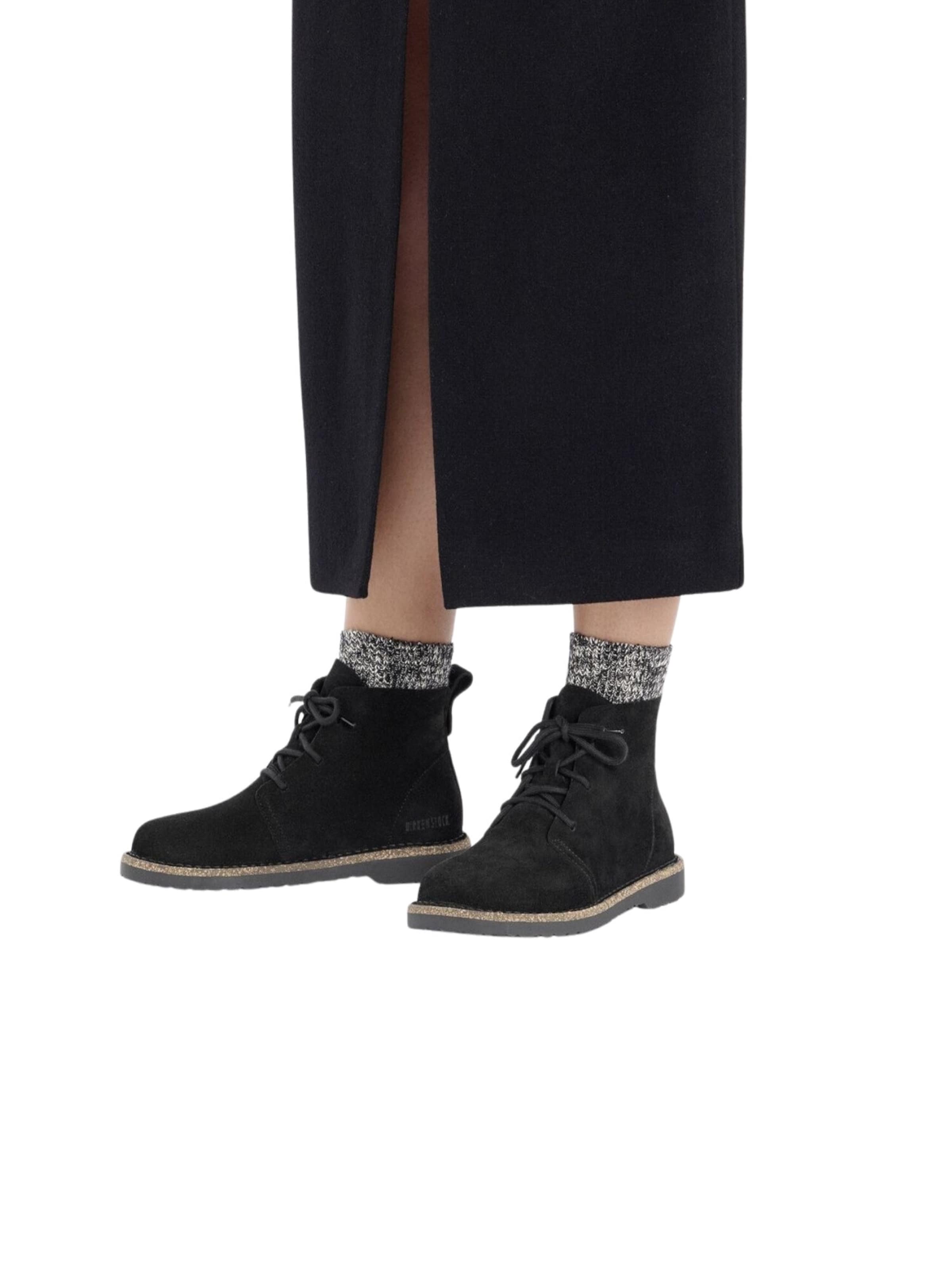 Stivaletto stringato 'Uppsala' di BIRKENSTOCK in nero: frontale