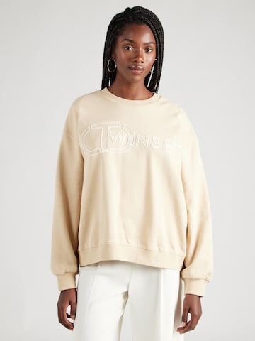 Twinset Sweatshirt in Beige: front