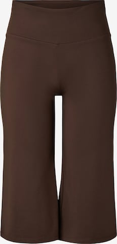 PIECES Wide leg Broek 'SOFIA' in Bruin: voorkant